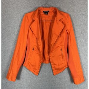 Etcetera‎ Jacket Womens 8 Blazer Structured Stretch Moto Biker Zip Pockets